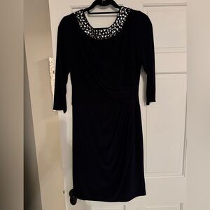 ALEX EVENINGS NAVY DRESS